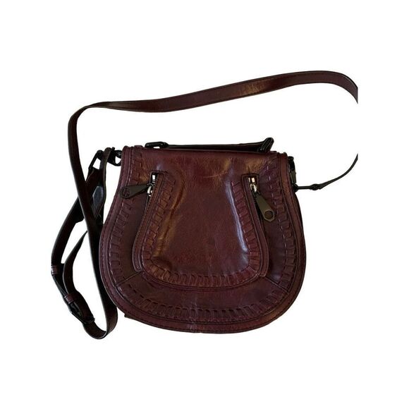 Rebecca Minkoff Small Vanity Saddle, Dark Cherry Messenger Cross Body Handbag - Picture 2 of 10
